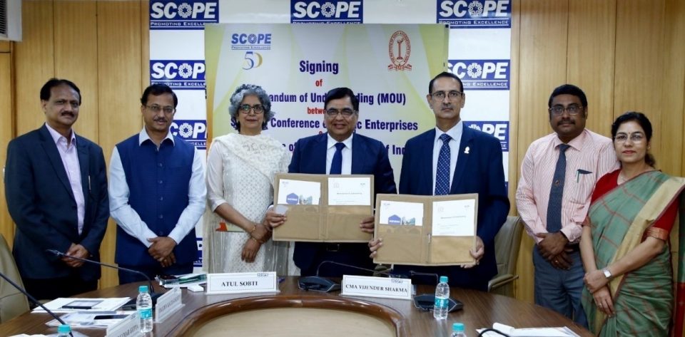 SCOPE and The Institute of Cost Accountants of India (ICAI) Sign MoU for Knowledge Partnership.