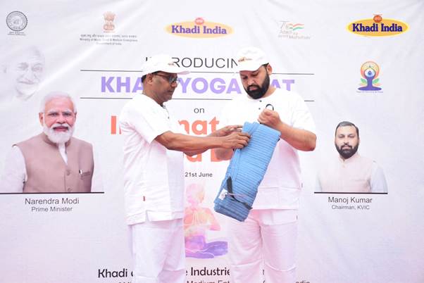Khadi Yoga Mat launched on International Yoga Day