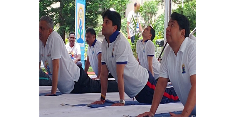 AAI celebrates 9th International Yoga Day