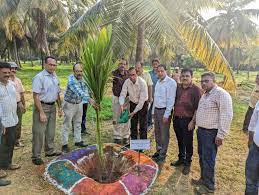 RINL has organised a mass plantation of 400 fruit saplings namely coconut, sapota, guava in Visakha steel general hospital VSGH premises