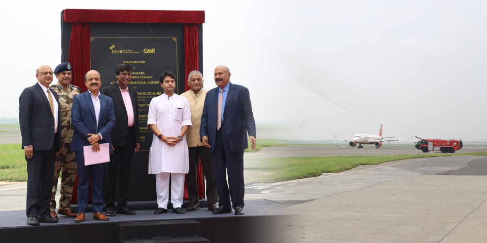 Jyotiraditya Scindia unveiled the much-awaited fourth runway and elevated dual eastern cross taxiways