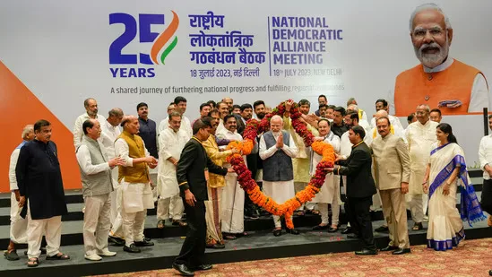 A meeting of 38 members of the NDA in the national capital