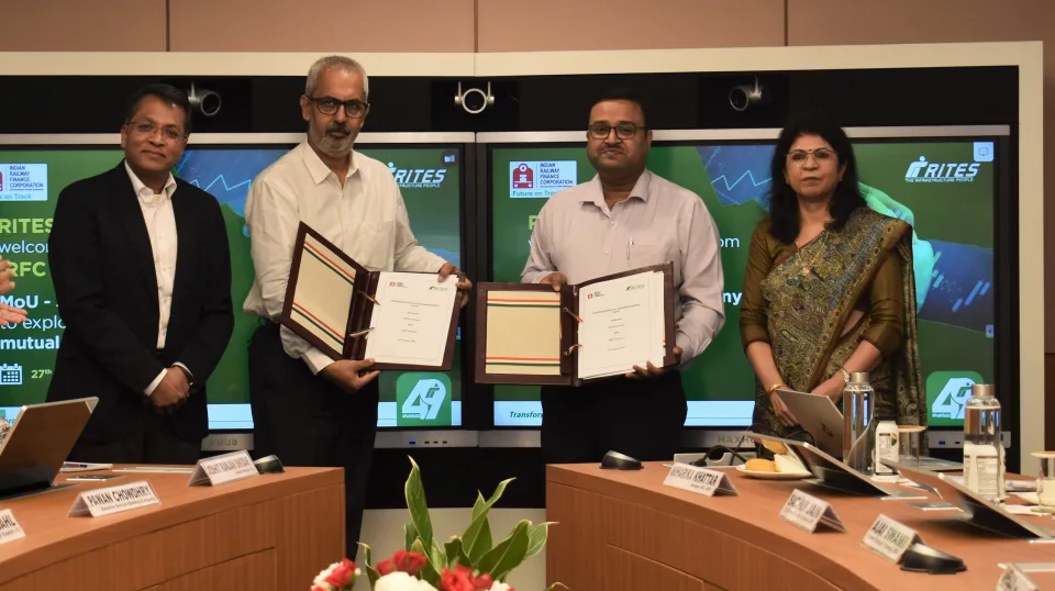 IRFC and RITES sign MoU to strengthen cooperation in financing & development of Railway Infrastructure Projects