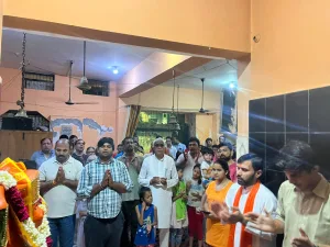 श्रीराम सोसाइटी लक्ष्मण विहार स्थित श्री शक्ति मंदिर प्रांगण में सत्रहवें मंगलवार हुआ सामूहिक हनुमान चालीसा पाठ