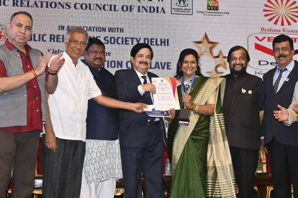 Dr Lata Suresh honored with PRCI AADHVIKA Awards