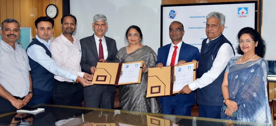 PFC and SJVN sign MoU worth ₹ 1,18,826 Crore for Investment in R & E and Thermal Power projects