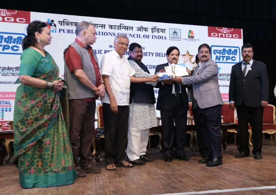 PRCI PR Professional of the Year Excellence Award presented to Shri Asim Kumar Das , DGM ( CC) NTPC