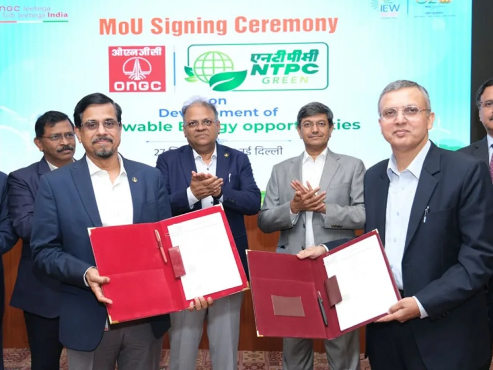 ONGC inked a trailblazing MoU with NTPC Limited Green Energy Limited