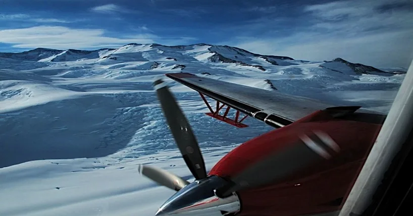 The plane flown over Antarctica to collect the original survey data that underpins the new research paper. Credit: ICECAP