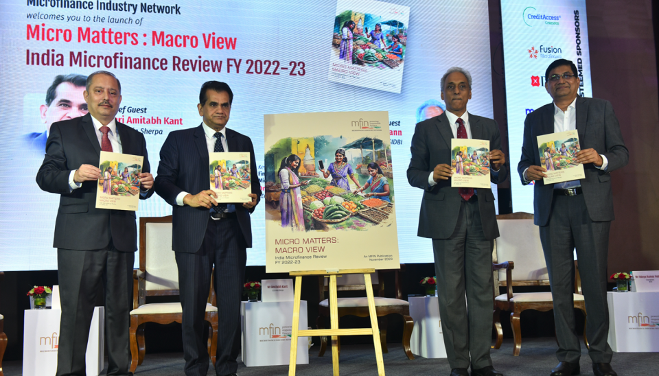 Microfinance sector added 87 lakh new women clients during 22-23 with credit outstanding reaching 3.48 lakh crore across 729 districts to 6.64 crore low-income women clients: MFIN’s 3rd Edition of Micro Matters: Macro View India Microfinance Review FY22-23