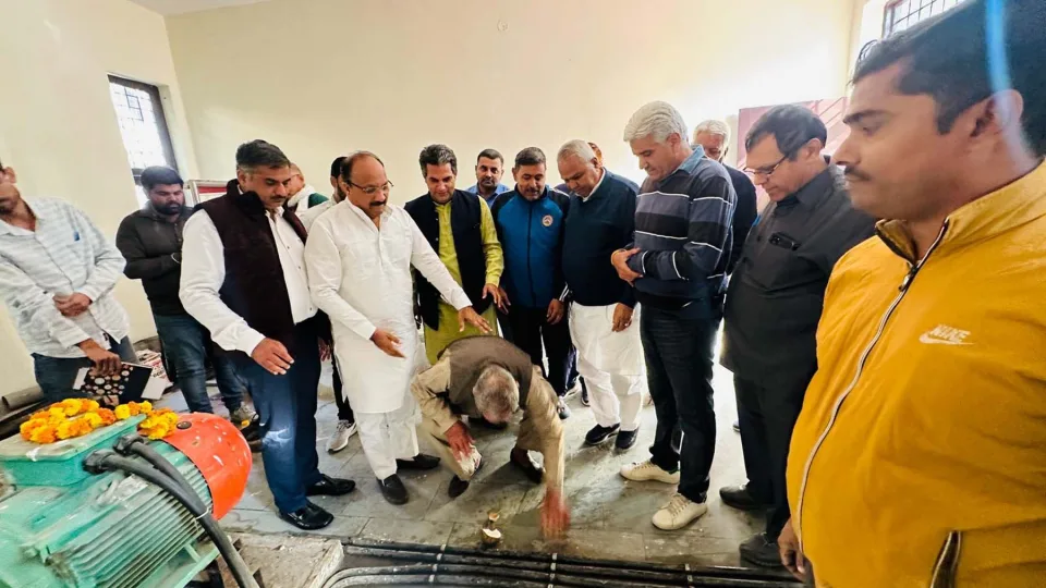 विधायक सुधीर सिंगला ने किया 6 लाख लीटर क्षमता के बूस्टिंग स्टेशन का उद्घाटन