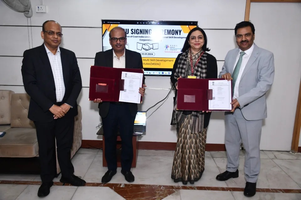 Coal India inked a MoU for the "setting up of multi-skill Skill Development Institutes in Subsidaries area