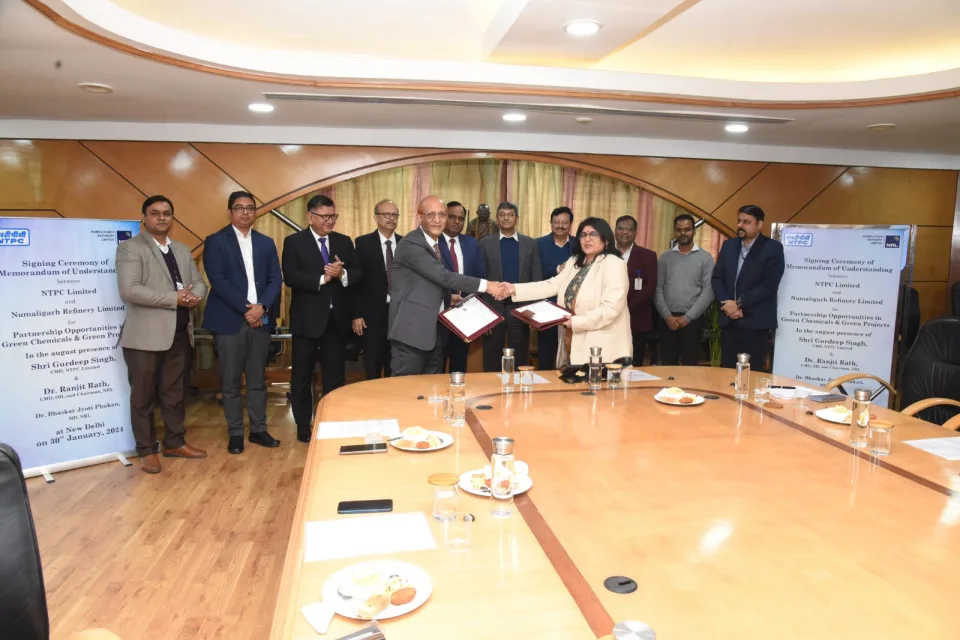NTPC and NRL to build strategic partnership for Green Chemicals & Green Projects