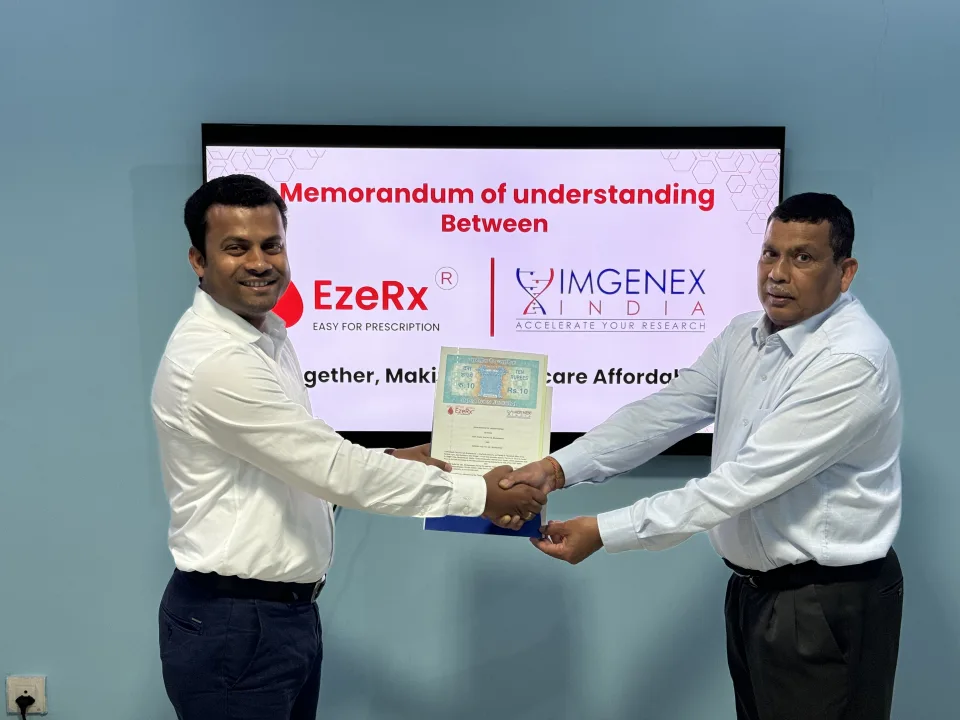 EzeRx and IMGENEX India Join Hands to Make Healthcare Affordable and Accessible for All