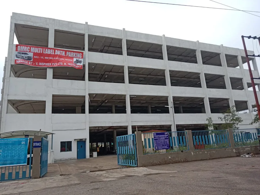 Multi-Level Parking facility at the Noida Sector 15 Metro Station
