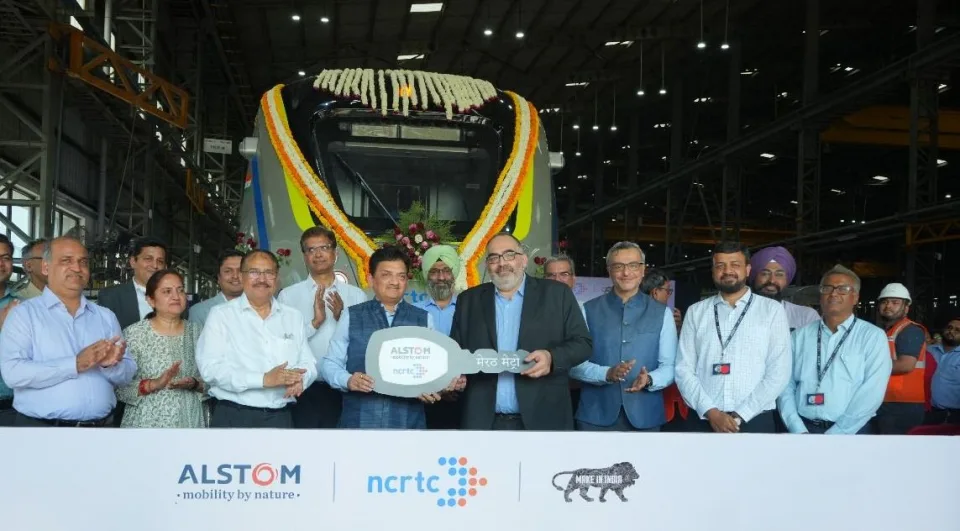 First look of the Meerut Metro train set was unveiled, and the inaugural Meerut Metro train set was handed over to NCRTC.