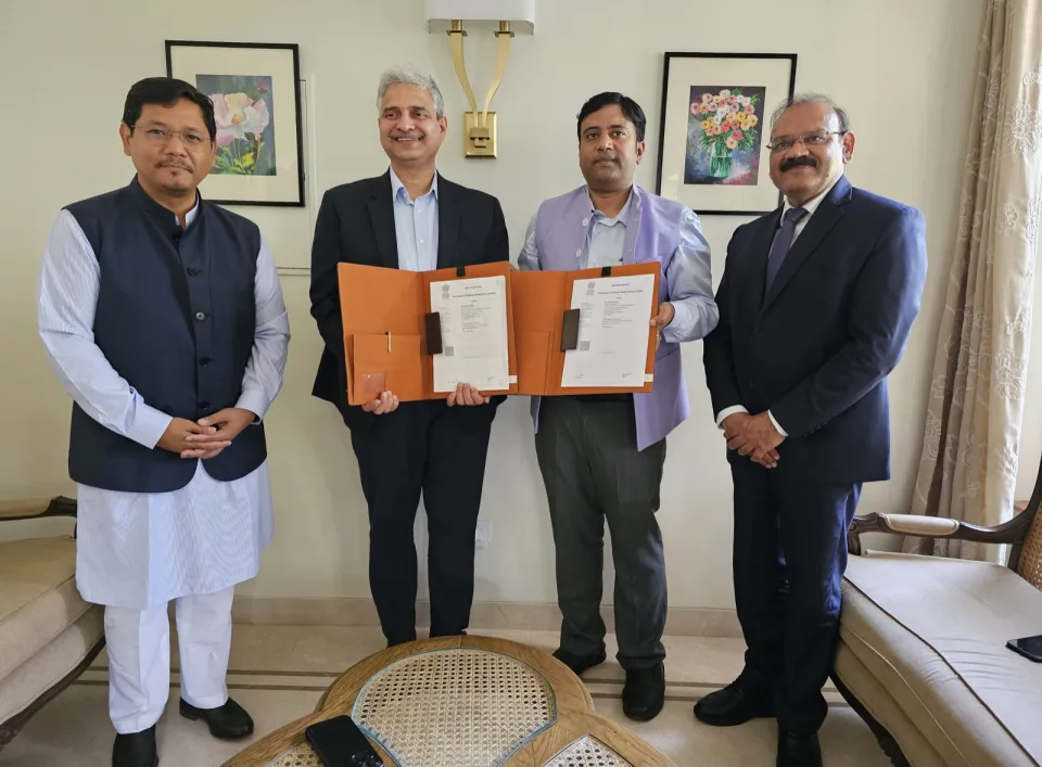 An MoU has been signed for strengthening telecom connectivity in Meghalaya.