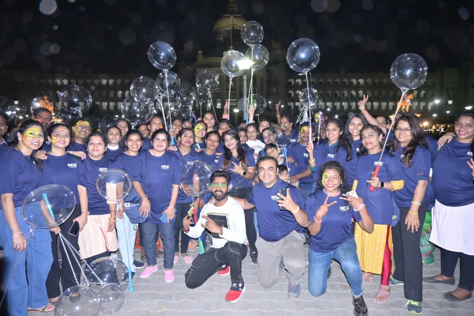 HCG Cancer Centre, Bangalore organised 'The Glow Walk' Night Walkathon on the occasion of International Women's Day