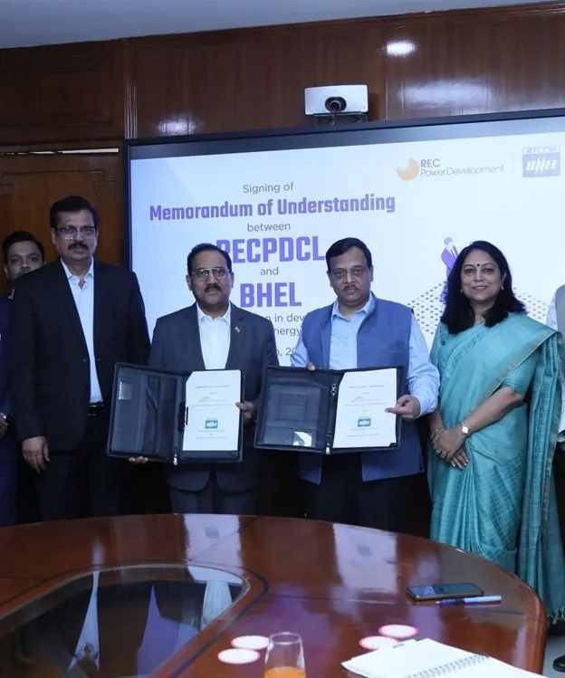 RECPDCL the wholly owned subsidiary of REC signed an MoU with Bharat Heavy Electrical Limited (BHEL).