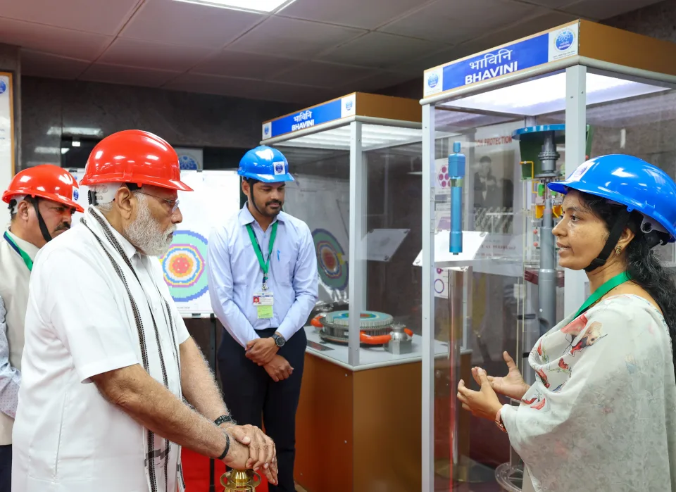 Prime Minister Shri Narendra Modi witnessed the commencement of “core loading“ of India’s first and totally indegenous fast breeder reactor at Kalpakkam