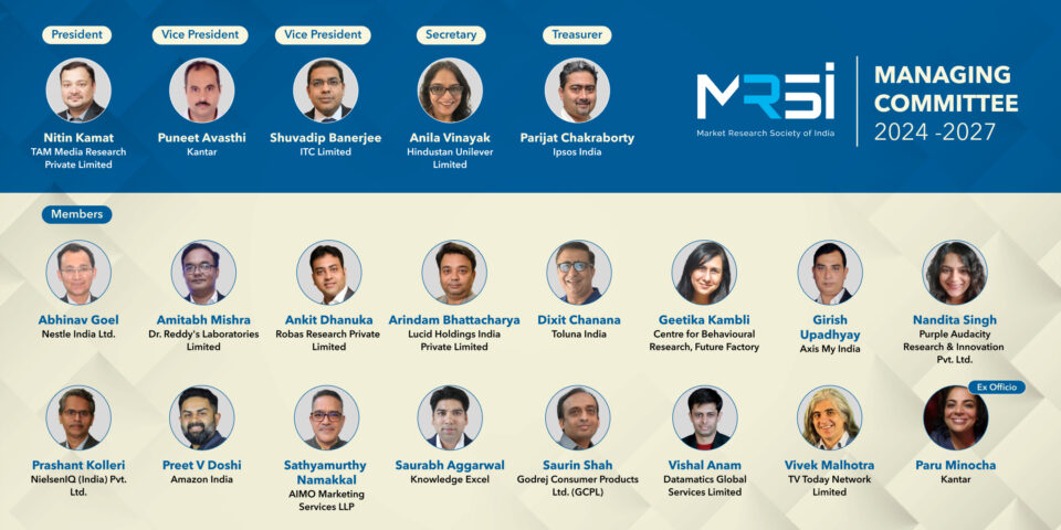 Market Research Society of India Elects New Managing Committee with Nitin Kamat as President at the 36th Annual General Meeting