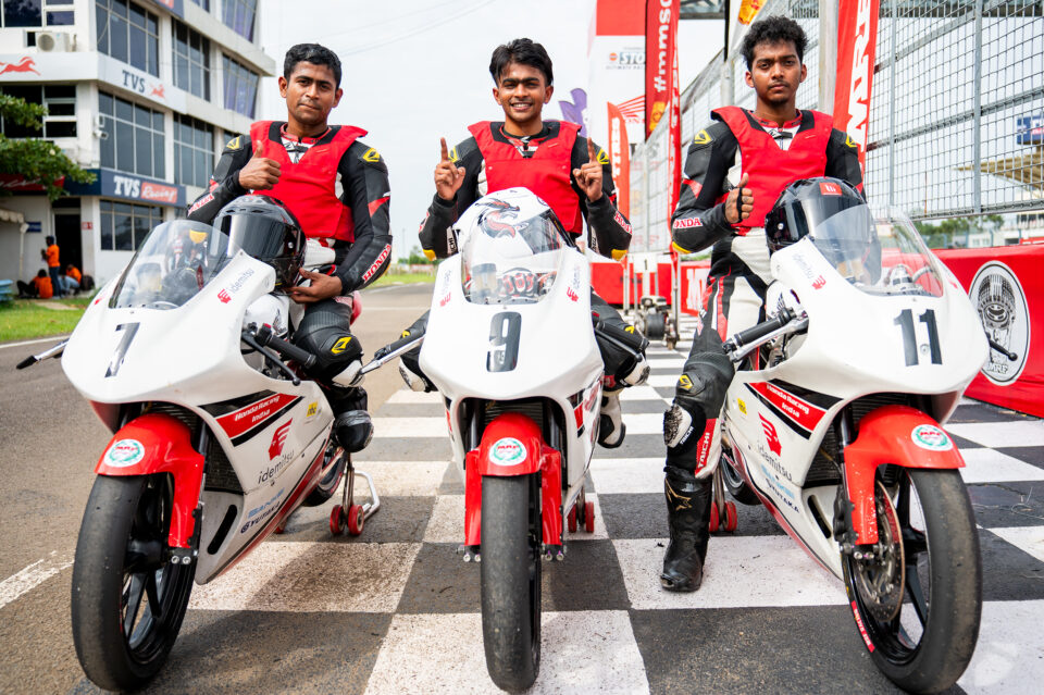 Mohsin Paramban Takes Lead in Race 1 of Round 4 of 2024 IDEMITSU Honda India Talent Cup NSF250R