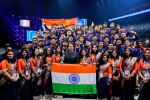 Shri Jayant Chaudhary visits France to cheer for Team India at WorldSkills 2024 Opening Ceremony