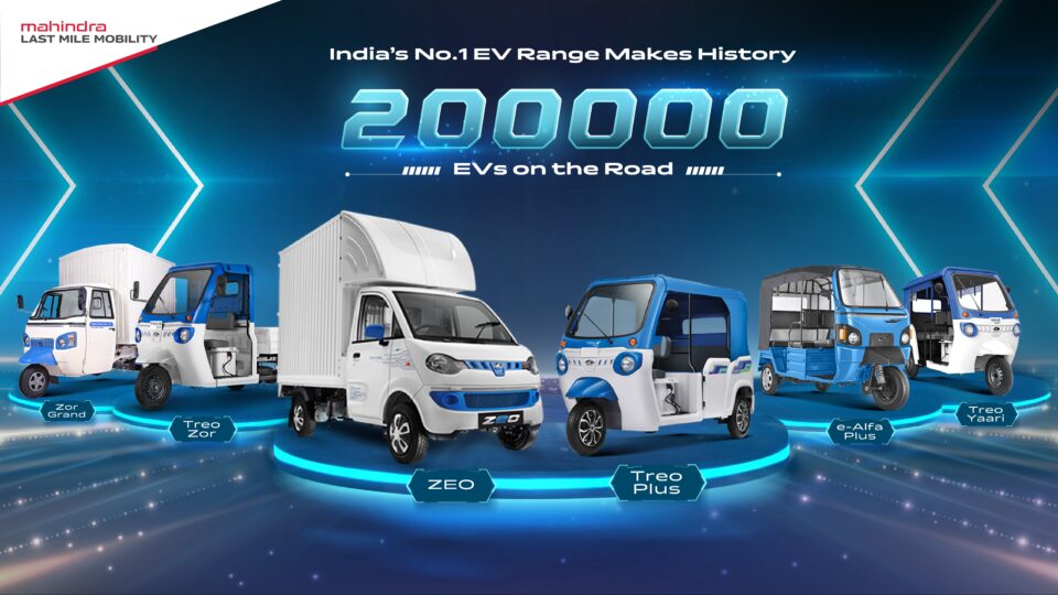 Mahindra Last Mile Mobility Limited surpasses 200000 electric vehicle Milestone 