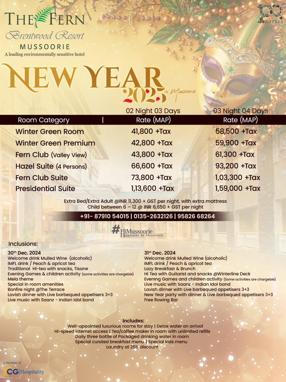 The Fern Brentwood Resort Mussoorie Announces New Year 2025 Experiences