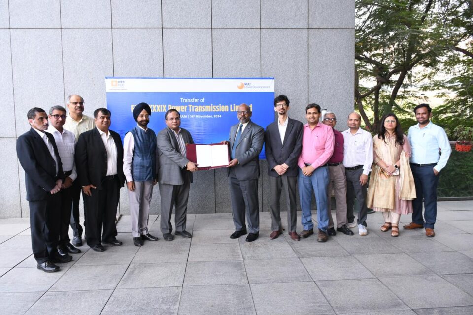 RECPDCL Handovers 1 No. SPV viz. ERES-XXXIX Power Transmission Limited to Tata Power Company Limited