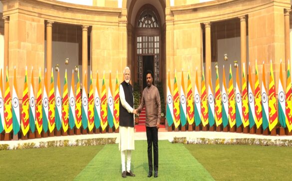 PM meets the President of the Democratic Socialist Republic of Sri Lanka, Mr. Anura Kumara Dissanayake at Hyderabad House, in New Delhi on December 16, 2024.