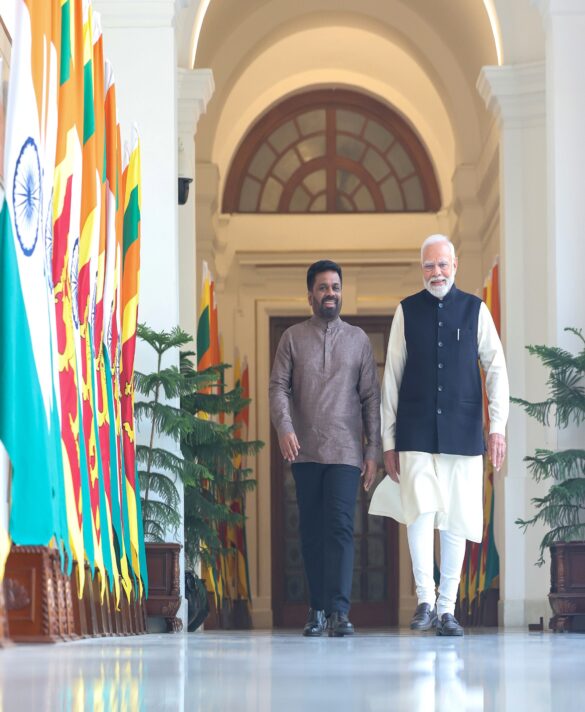 PM meets the President of the Democratic Socialist Republic of Sri Lanka, Mr. Anura Kumara Dissanayake at Hyderabad House, in New Delhi on December 16, 2024.