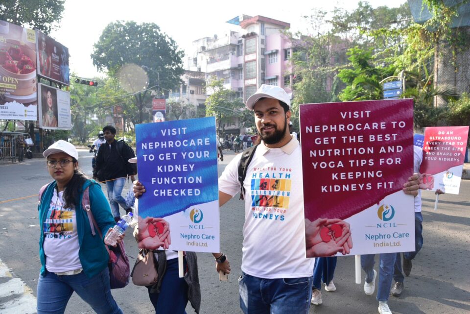 Nephrocare India celebrates its third anniversary by organizing a Walkathon