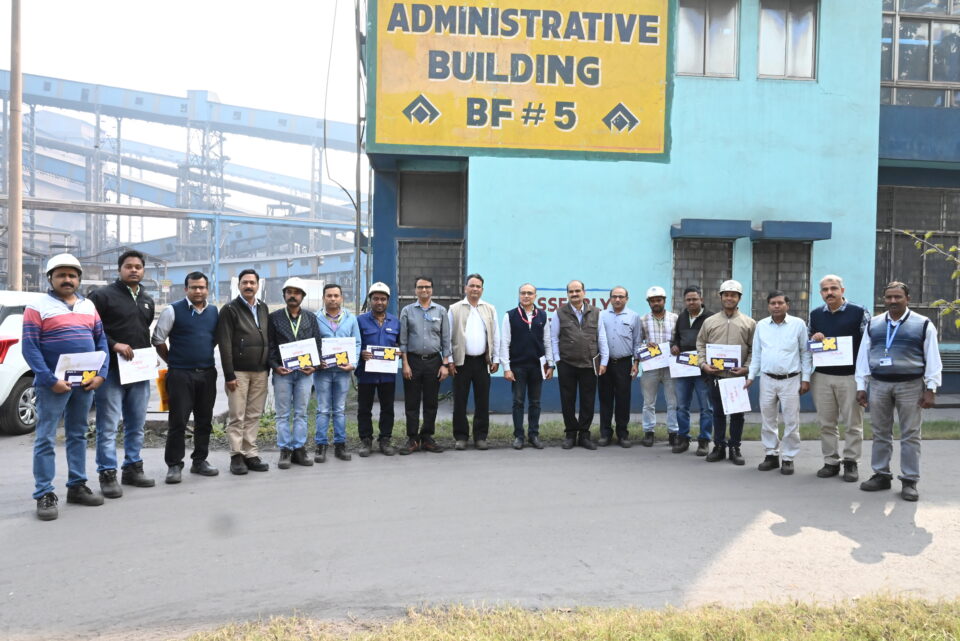 Employees of Blast Furnaces of SAIL RSP awarded under the ‘SAIL Shabash’ Scheme