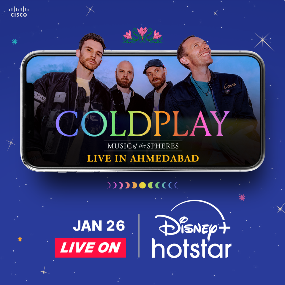 Disney+ Hotstar to Stream Coldplay Live in Ahmedabad