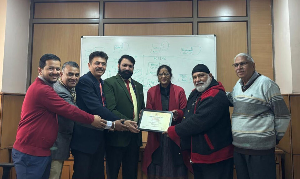 P.R. Society Delhi Honors Shri Anshuman Tandon CGM (CC) POWERGRID