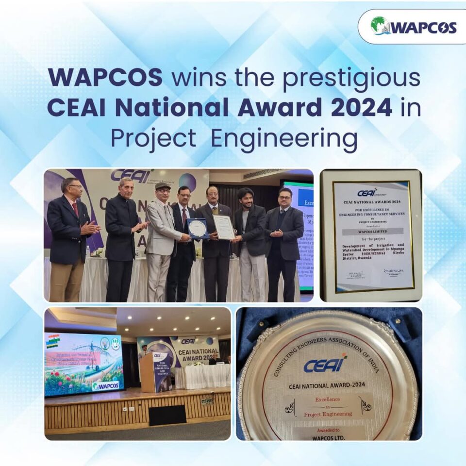 WAPCOS wins  CEAI National Award 2024 in Project Engineering