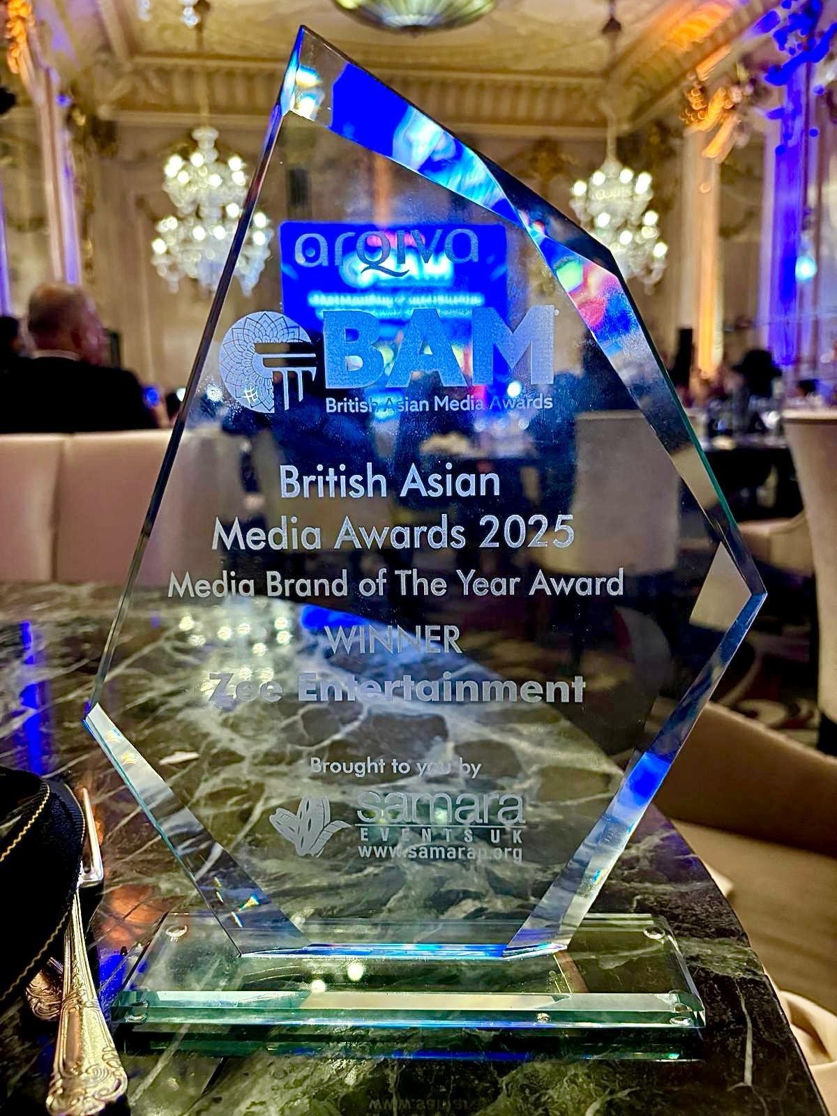 ZEE UK WINS MEDIA BRAND OF THE YEAR 2025 AT ARQIVA BRITISH ASIAN MEDIA AWARDS