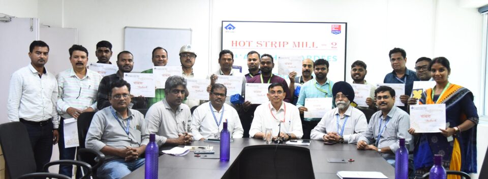 Employees of Hot Strip Mill-2 of Rourkela Steel Plant awarded under SAIL Shabash Scheme