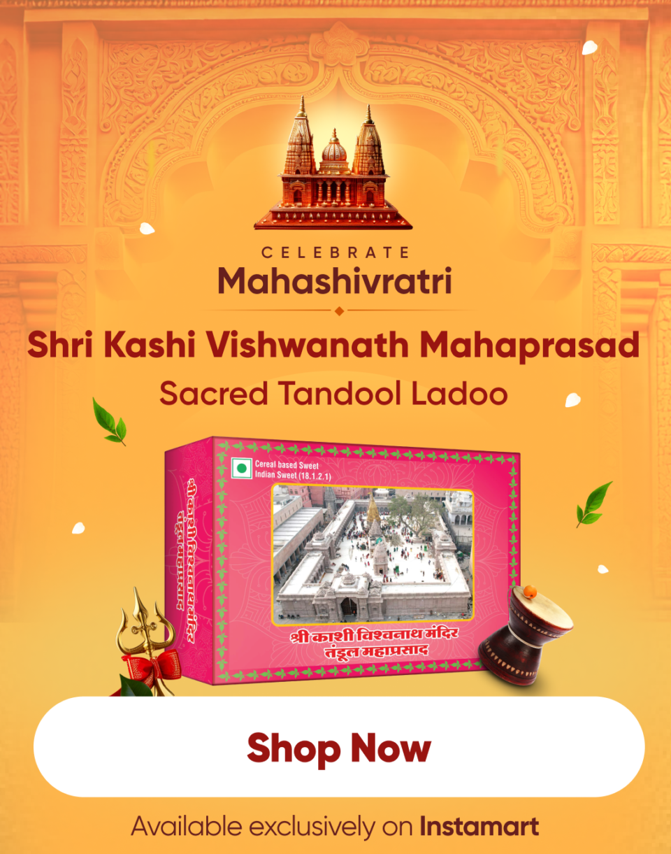 Swiggy Instamart to deliver Shri Kashi Vishwanath Tandool Mahaprasad this Maha Shivratri