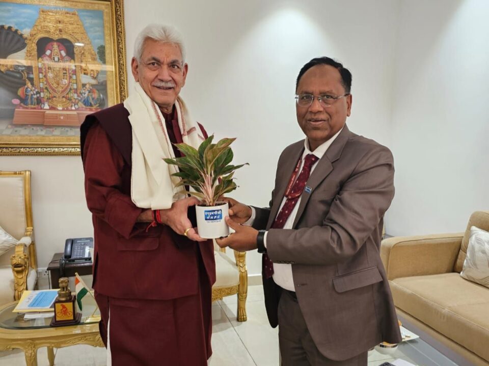 NHPC CMD met J&K Lt. Governor Manoj Sinha