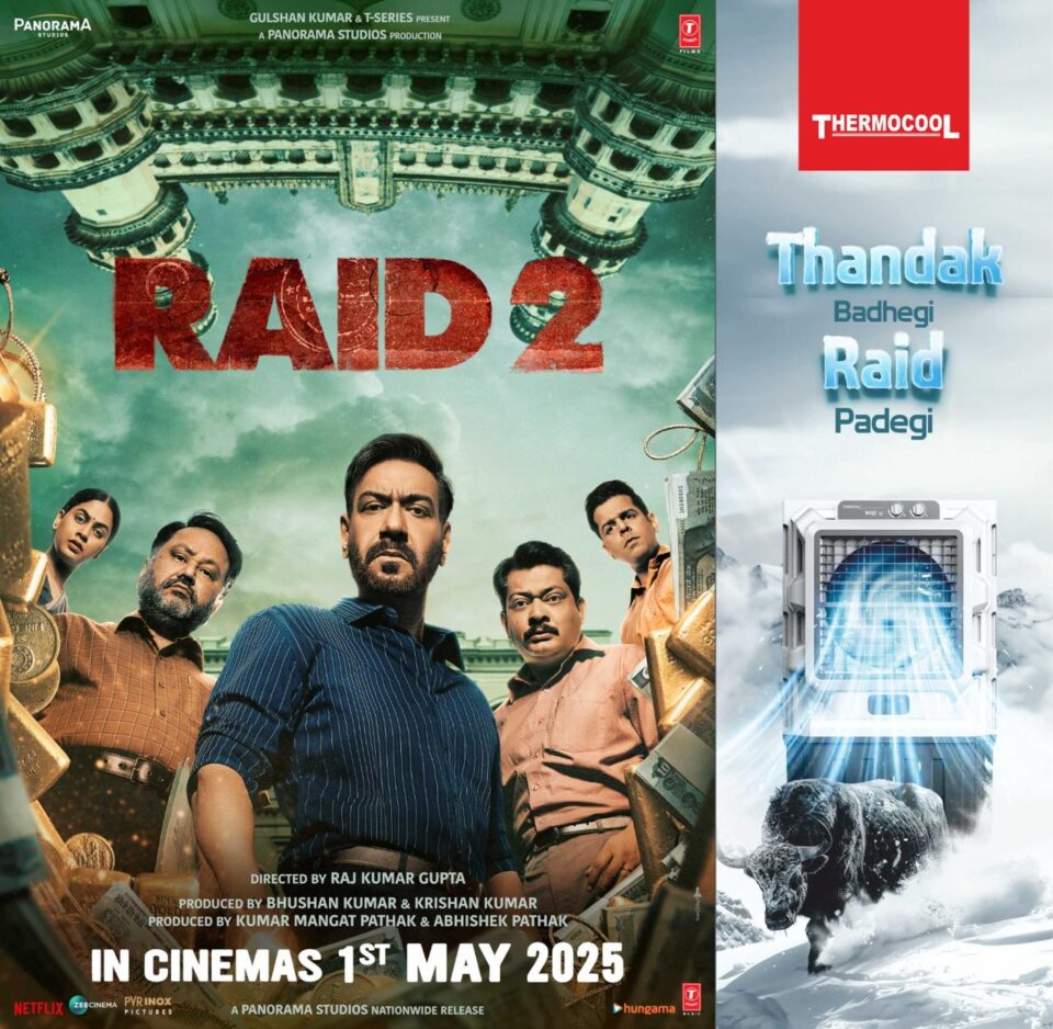 Thermocool Announces Strategic Partnership with Bollywood Blockbuster “RAID 2” for All-India Brand Advertising
