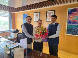 CMD POWERGRID met Sh. K. Moses Chalai Secretary DPE