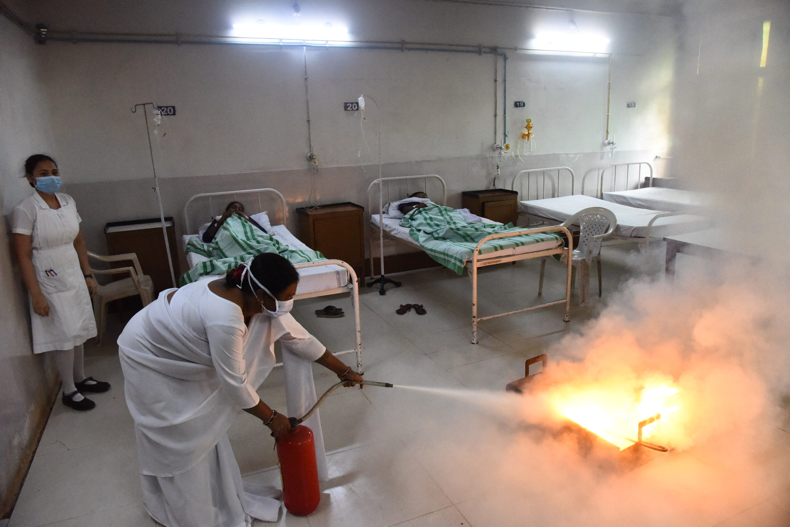 Fire Fighting and Rescue Demonstration held at Ispat General Hospital of SAIL Rourkela Steel Plant