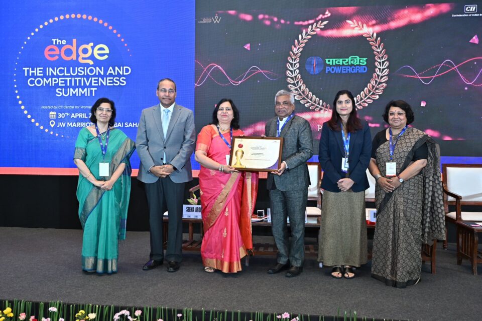 POWERGRID has been recognised for “Pink Stations”and wins Women Leadership (CII-CWL) Gender Parity Business Awards.