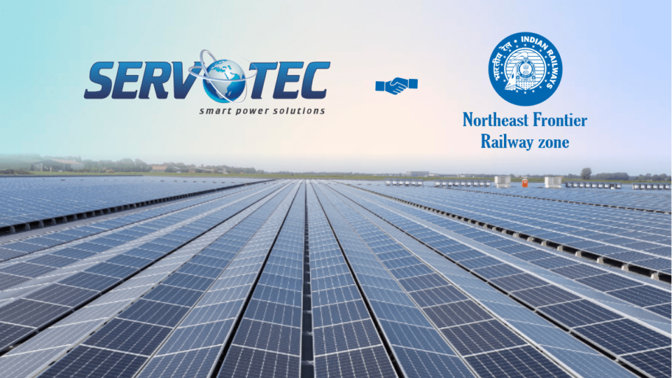 Servotech Secures 7.8 MW Grid-Connected Solar Rooftop Project from Northeast Frontier Railway