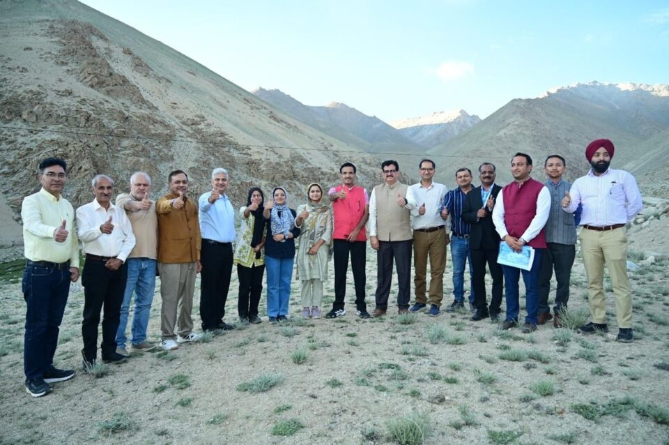 CMD POWERGRID kickstarts project of Tower foundation works of 66 kV D/C Kharu-Tangtse Transmission lin Ladakh
