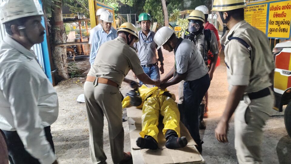 Mock Drill on Gas Safety organized at Silicon Steel Mill of SAIL Rourkela Steel Plant