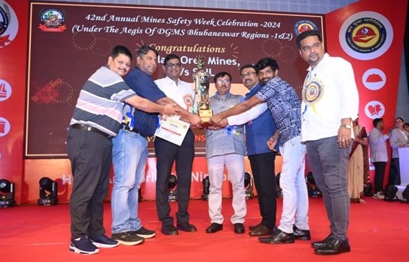 Bolani Ores Mines of Odisha Group of Mines, SAIL–RSP, excels in  Safety competitions
