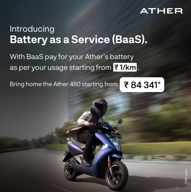 Ather Energy introduces ‘Battery as a Service’ 